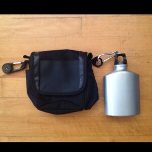 Hiking Bag Water Thermos / Jug with Pouch & Compass For Hiking or Outdoors